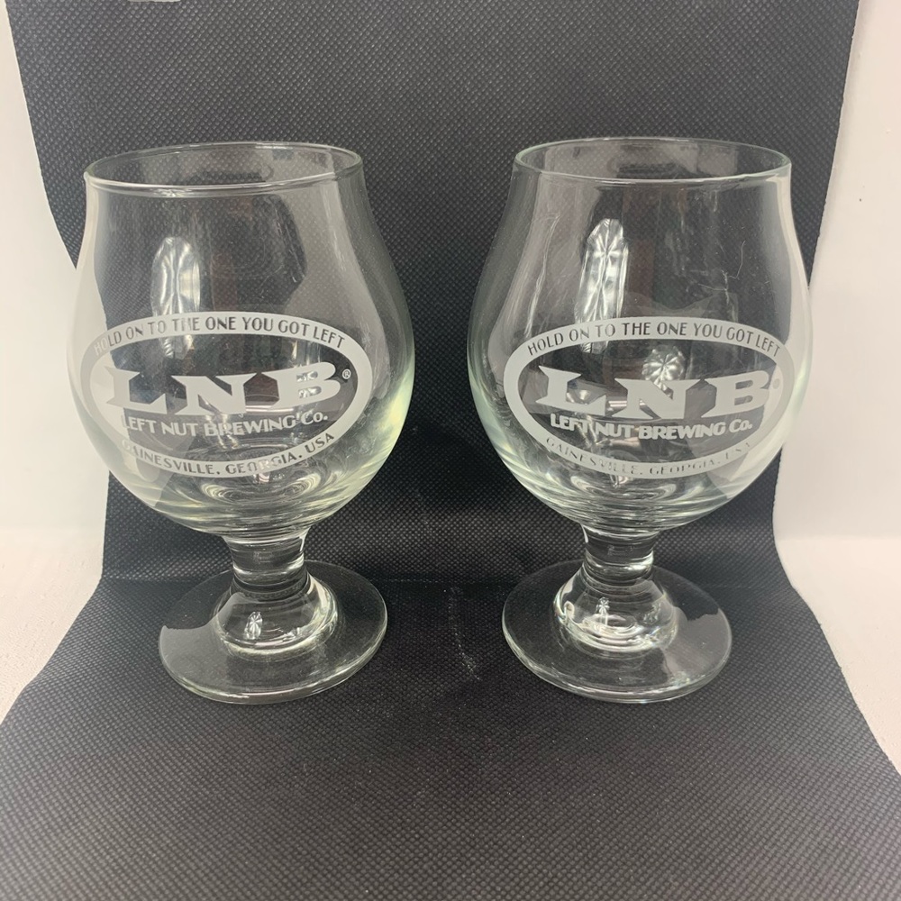 Left Nut Brewing Company Beer Glasses